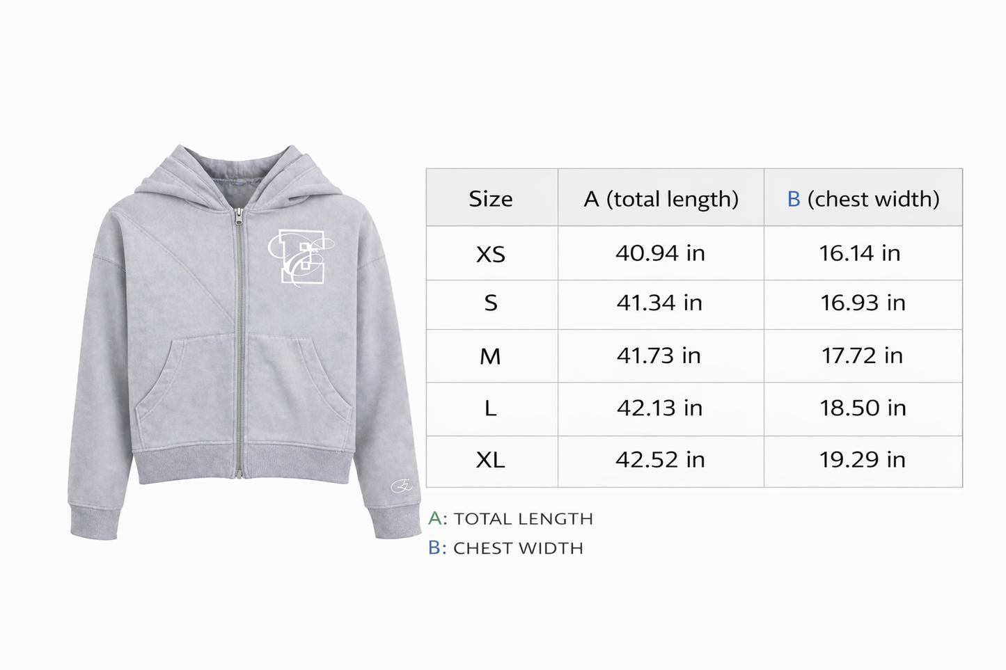 GREY SATIN ZIP-UP