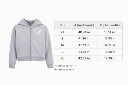 GREY SATIN ZIP-UP