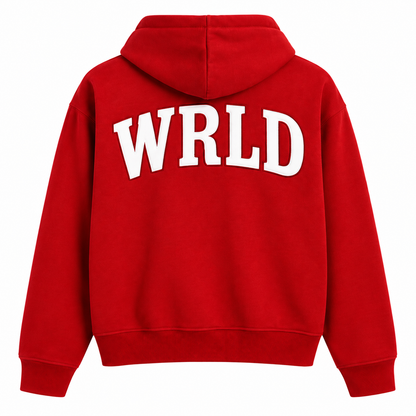 RED SATIN ZIP-UP