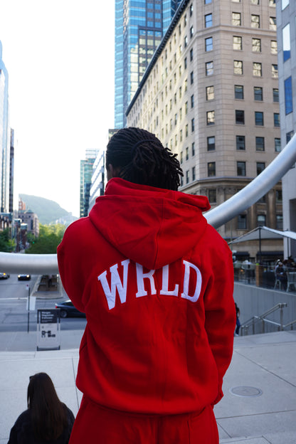 RED SATIN ZIP-UP