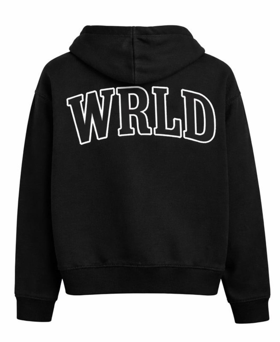 BLACK SATIN ZIP-UP